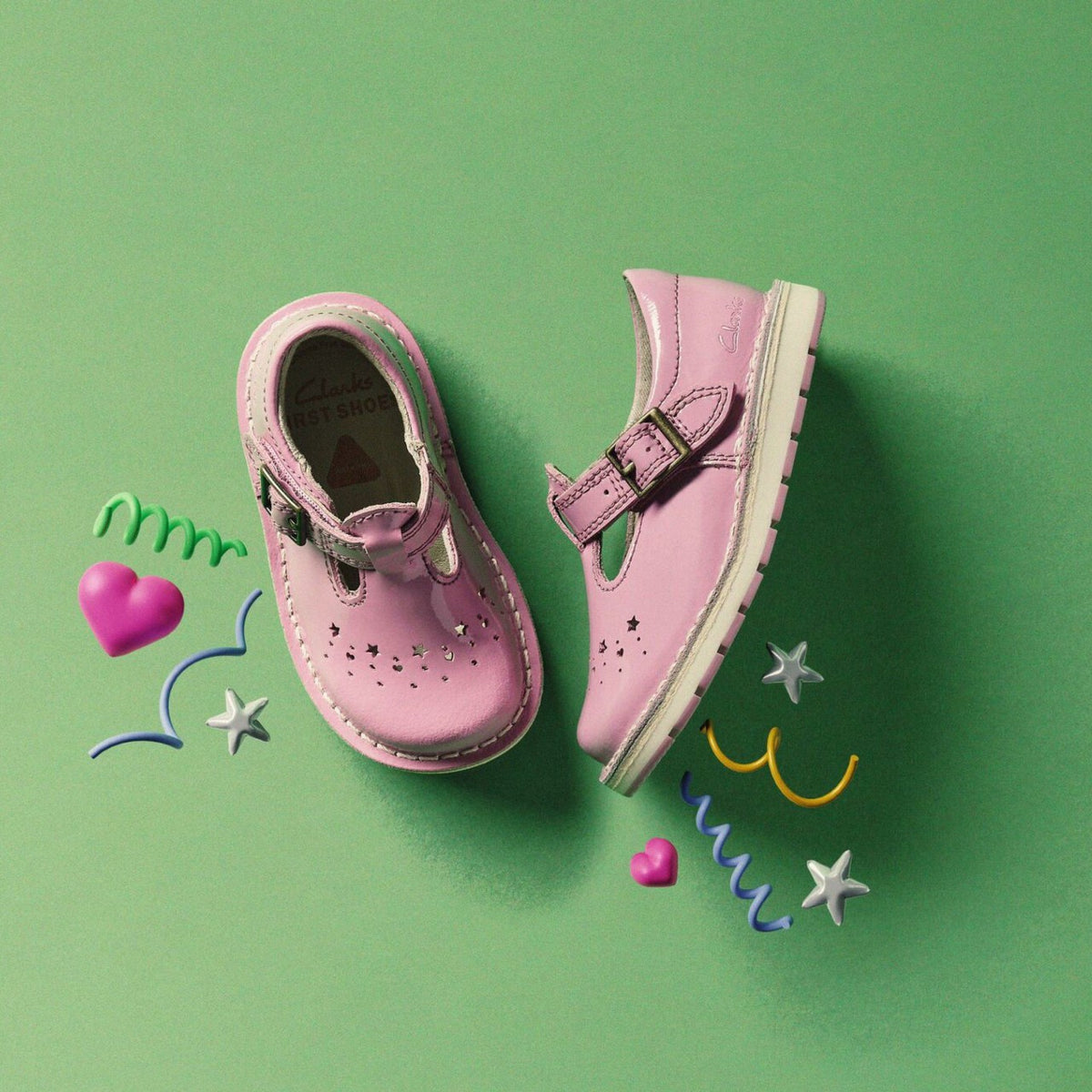 Clarks Joyful Skip Toddler Pink Patent