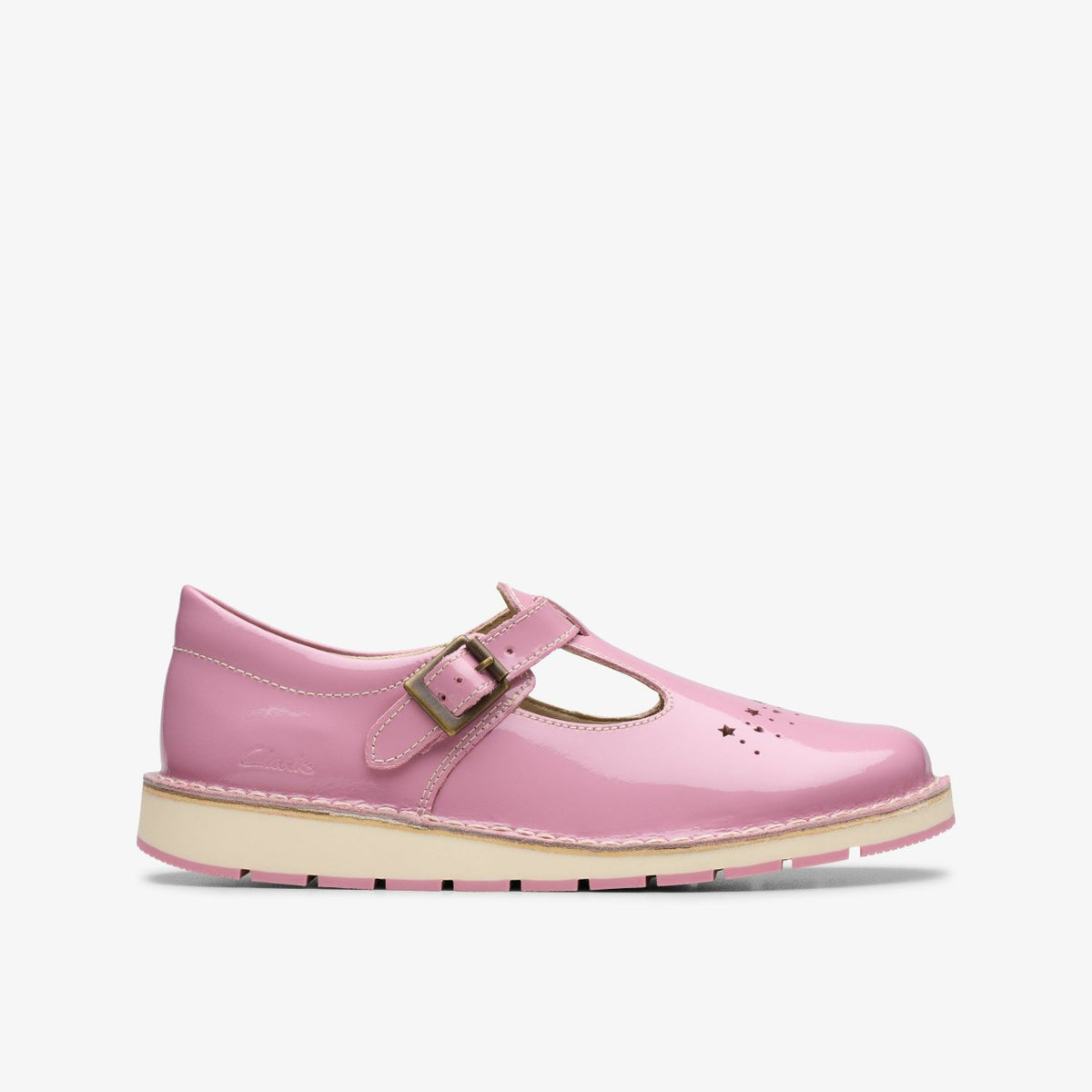 Clarks Joyful Skip Kid Pink Patent