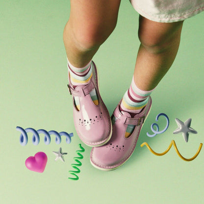 Clarks Joyful Skip Kid Pink Patent