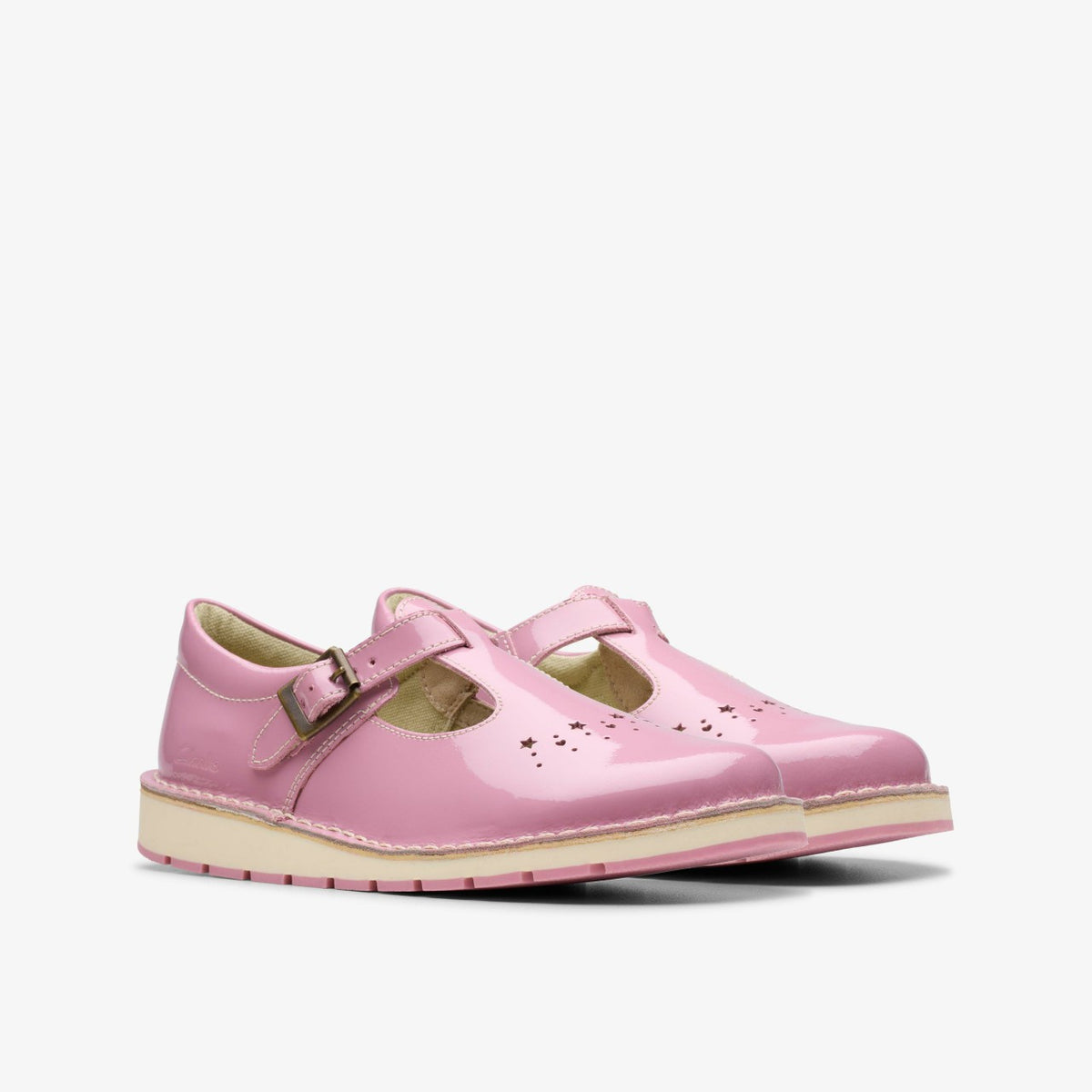 Clarks Joyful Skip Kid Pink Patent