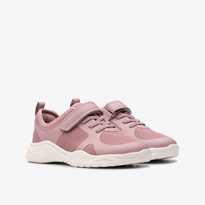 Clarks Feather Ath Kid Dusty Pink