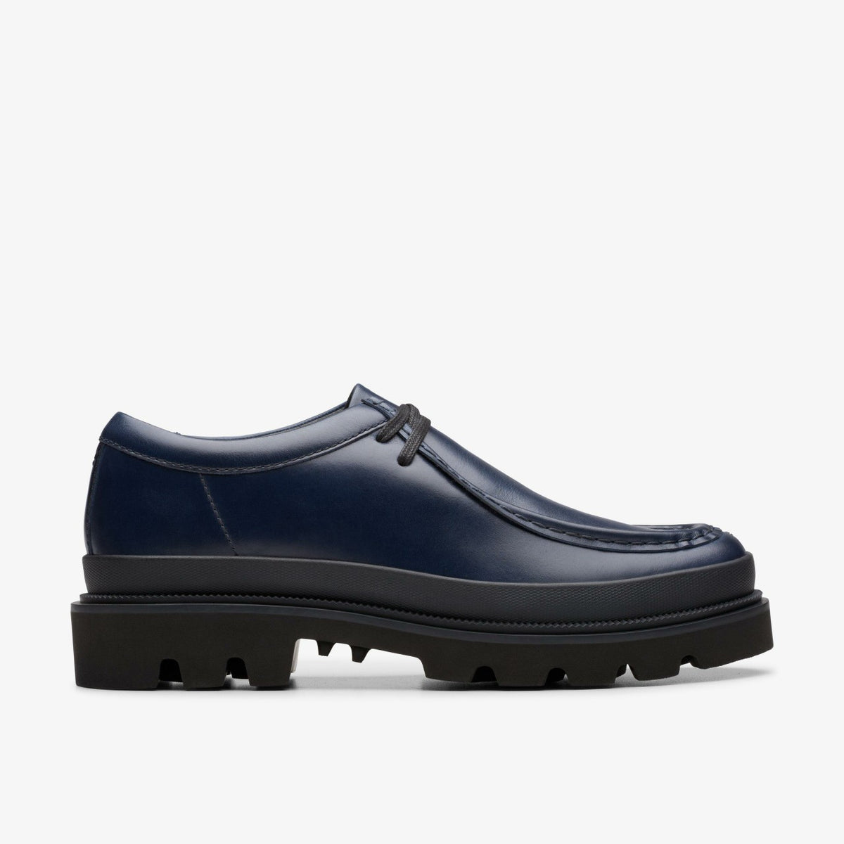 Clarks Badell Seam Navy Leather