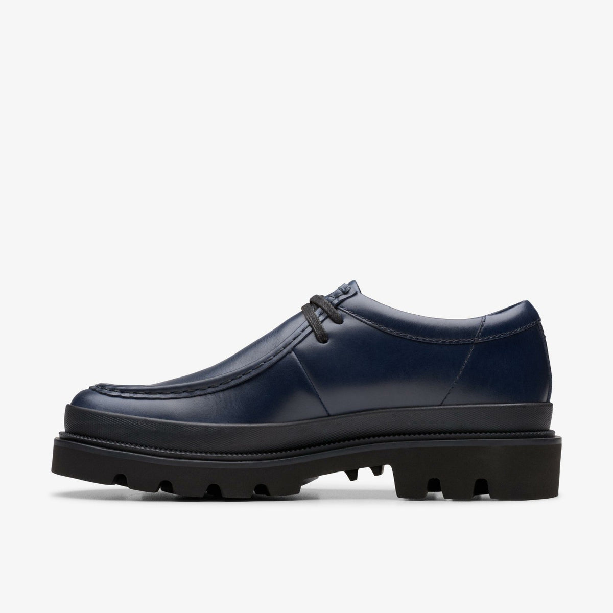 Clarks Badell Seam Navy Leather