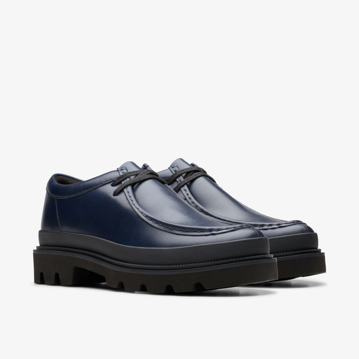 Clarks Badell Seam Navy Leather