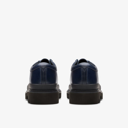 Clarks Badell Seam Navy Leather