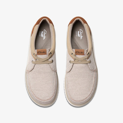 Clarks Relax Lite Lace Sand Textile