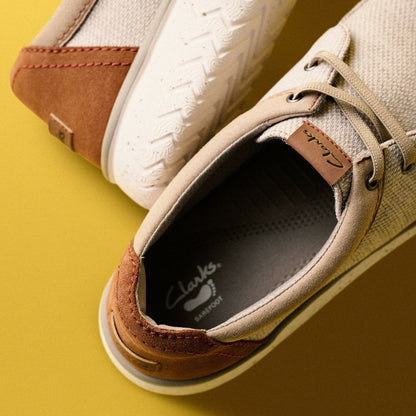 Clarks Relax Lite Lace Sand Textile