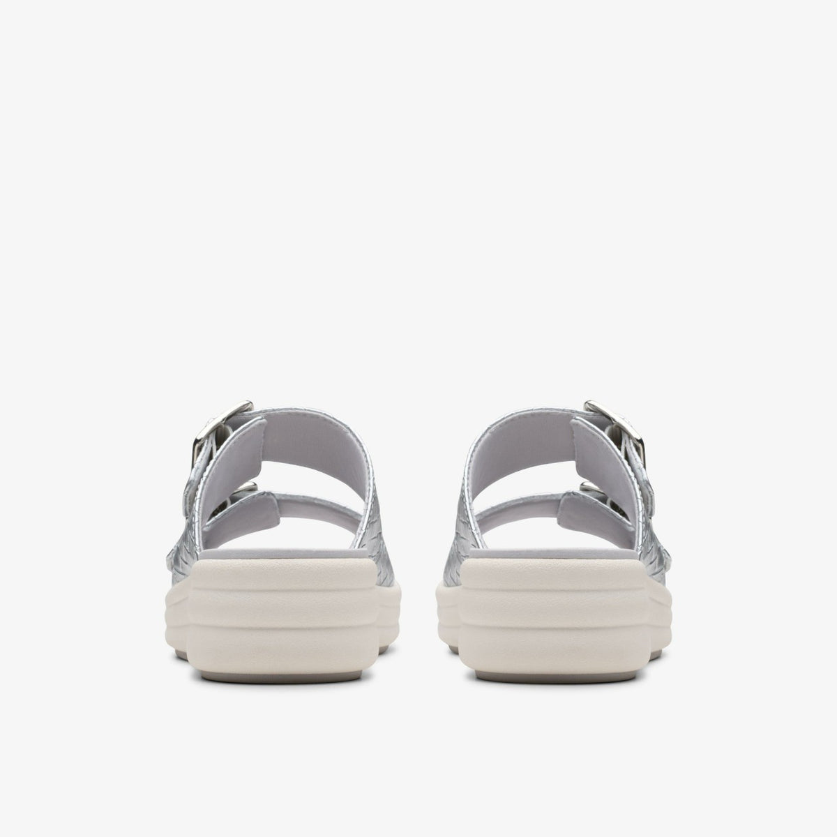 Clarks Drift Buckle Silver Metallic