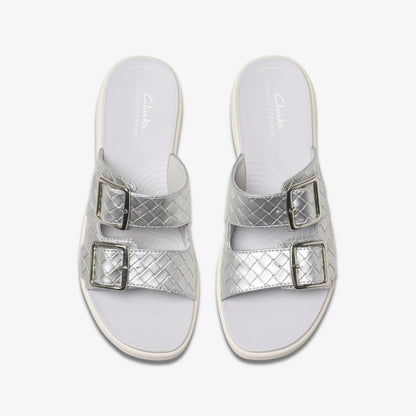 Clarks Drift Buckle Silver Metallic