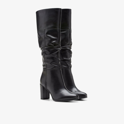 Clarks Freva 85 Slouch Black Leather