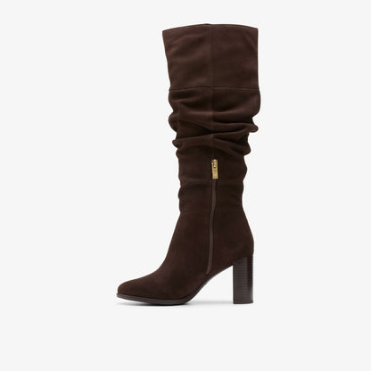 Clarks Freva 85 Slouch Dark Brown Suede