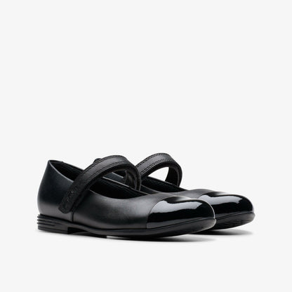 Clarks Finja Gem Kid Black Leather