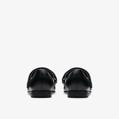 Clarks Finja Gem Kid Black Leather