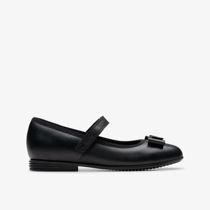 Clarks Finja Tap Older Black Leather