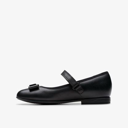 Clarks Finja Tap Older Black Leather