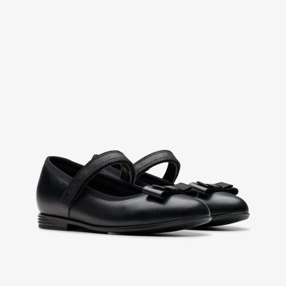 Clarks Finja Tap Older Black Leather