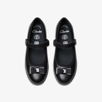 Clarks Finja Tap Older Black Leather