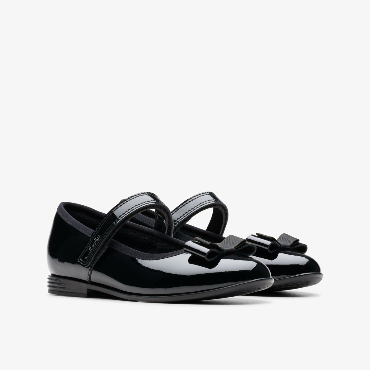 Clarks Finja Tap Older Black Patent