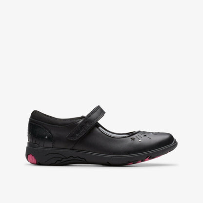 Clarks Relda Wish Kid Black Leather