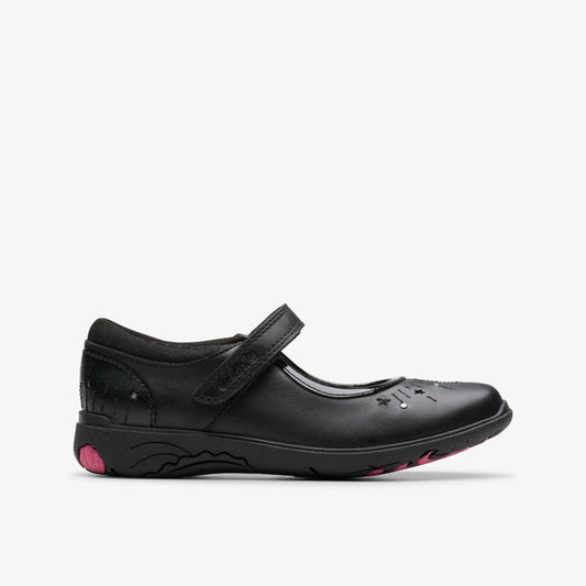 Clarks Relda Wish Kid Black Leather