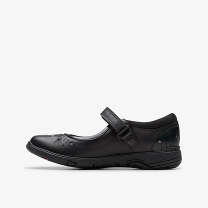 Clarks Relda Wish Kid Black Leather
