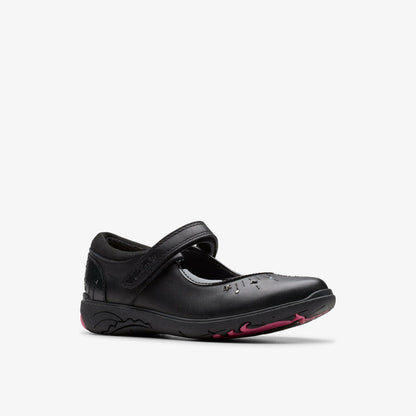 Clarks Relda Wish Kid Black Leather