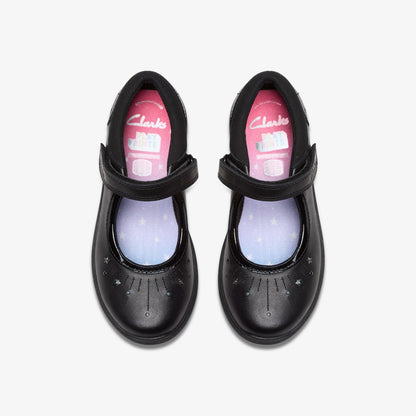 Clarks Relda Wish Kid Black Leather