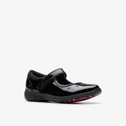 Clarks Relda Wish Kid Black Patent