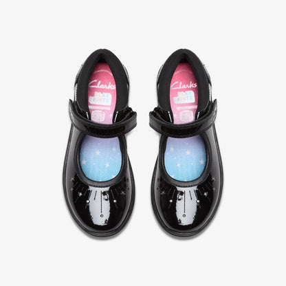 Clarks Relda Wish Kid Black Patent
