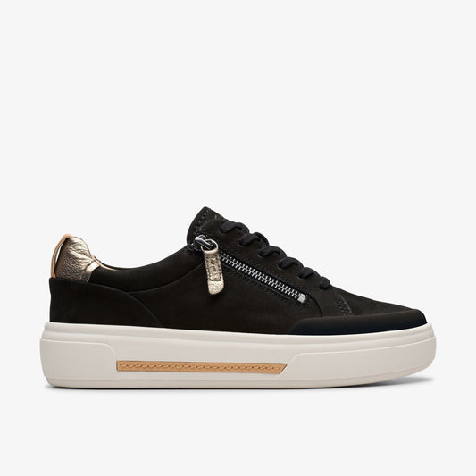 Clarks Hollyhock Zip Black Nubuck