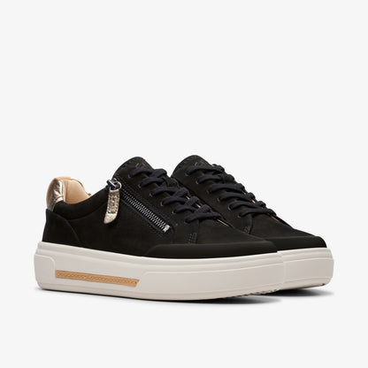 Clarks Hollyhock Zip Black Nubuck