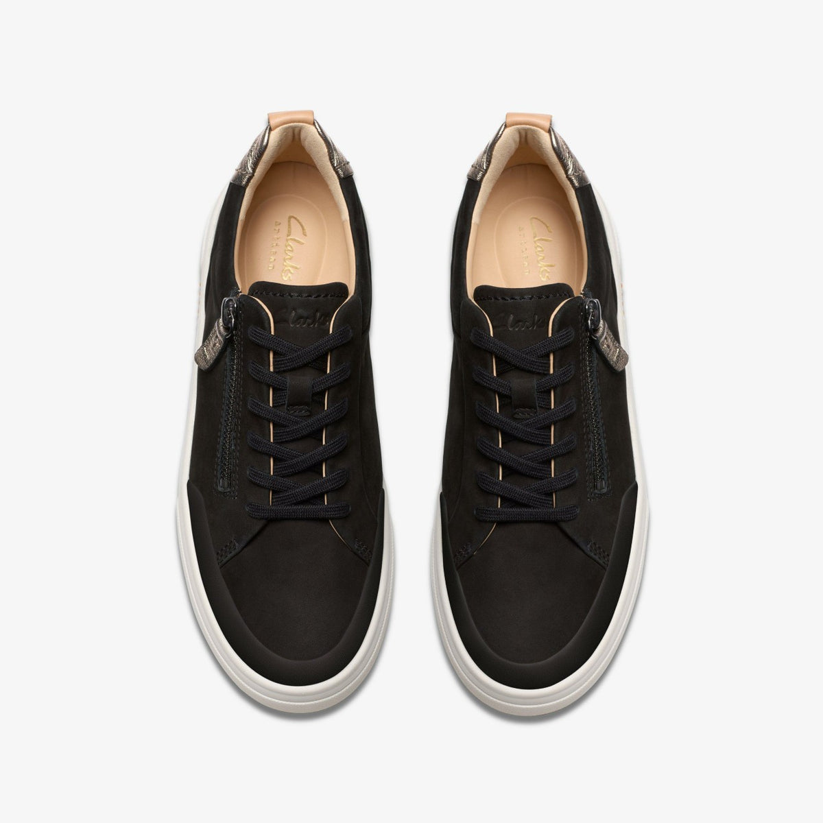 Clarks Hollyhock Zip Black Nubuck