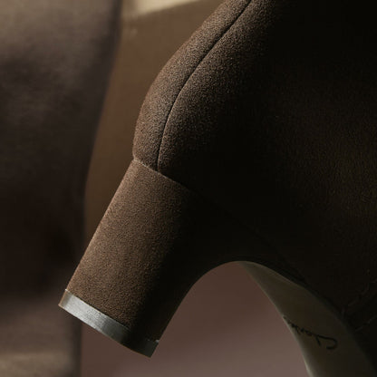 Clarks Edina Tall Dark Brown Suede