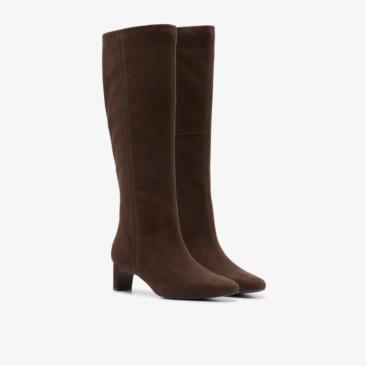 Clarks Edina Tall Dark Brown Suede