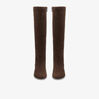 Clarks Edina Tall Dark Brown Suede