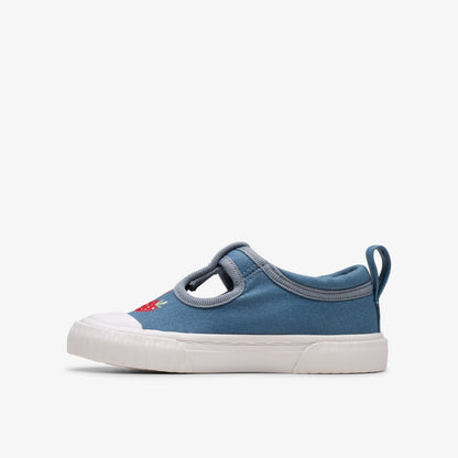 Clarks Foxing Berry Toddler Blue Canvas