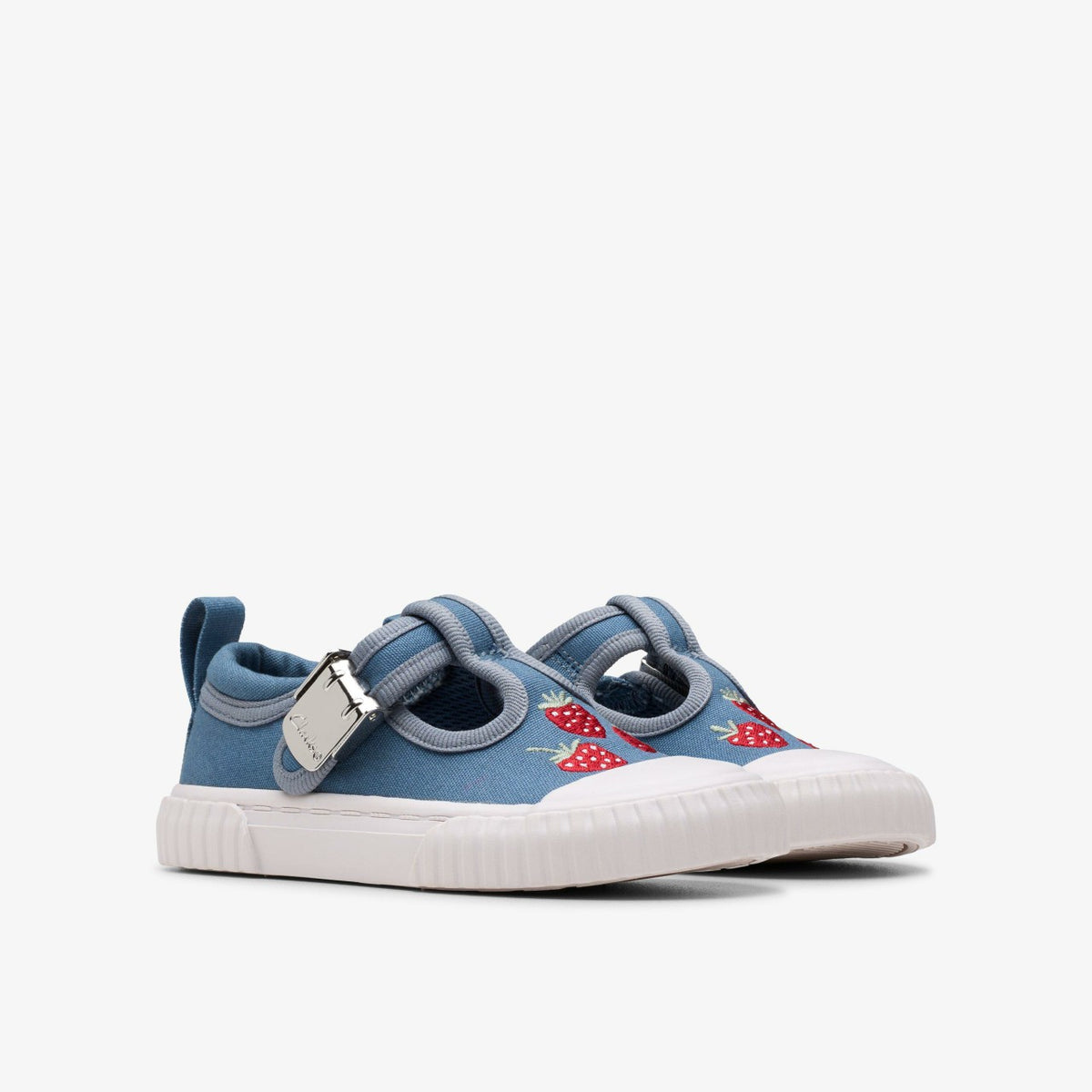 Clarks Foxing Berry Toddler Blue Canvas