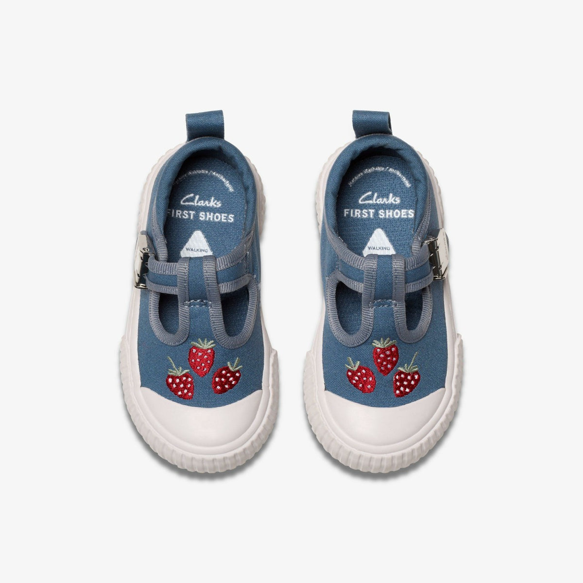 Clarks Foxing Berry Toddler Blue Canvas