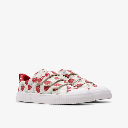 Clarks Foxing Fraise Kid Cotton Metallic