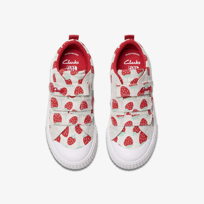 Clarks Foxing Fraise Kid Cotton Metallic