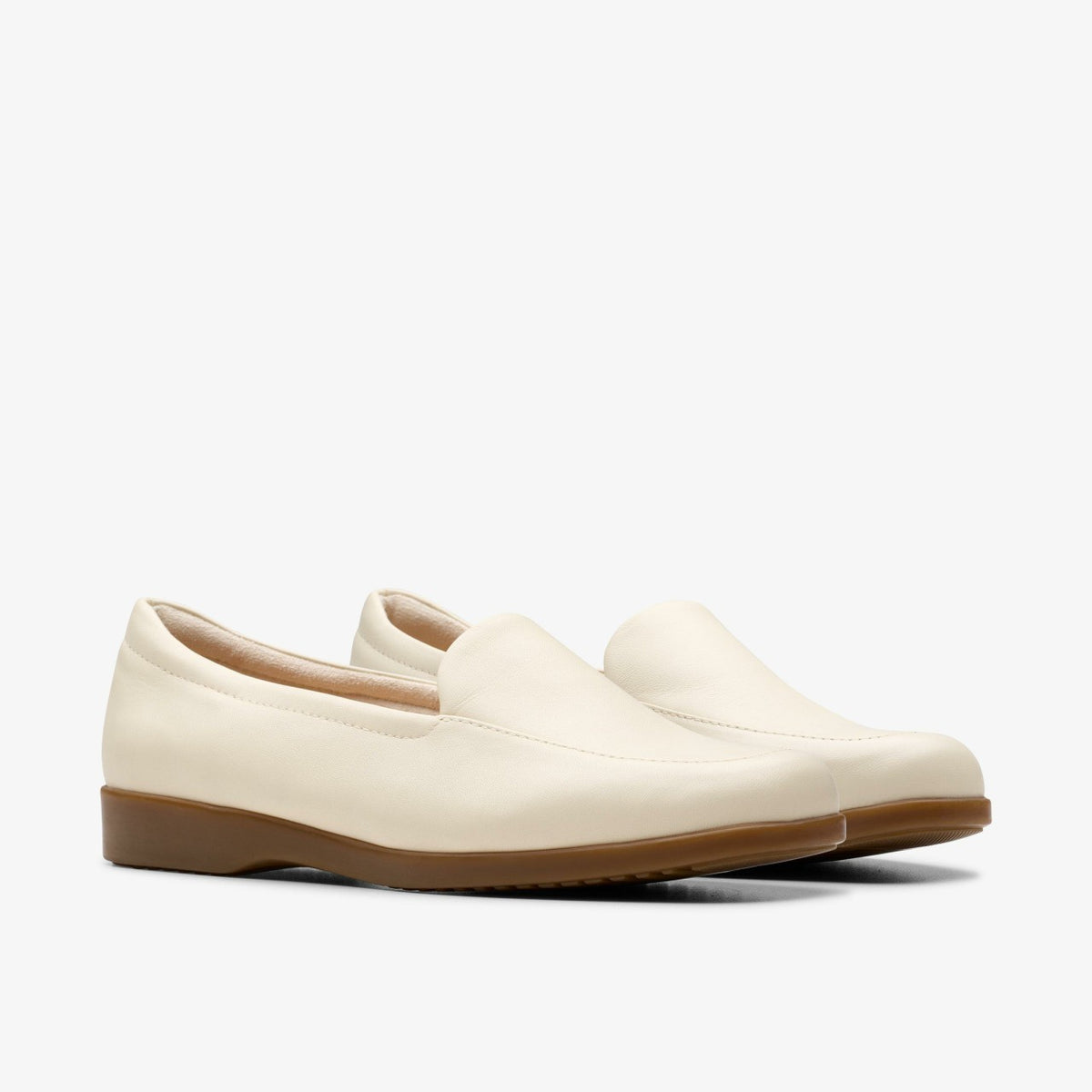 Clarks Georgia Cream Leather