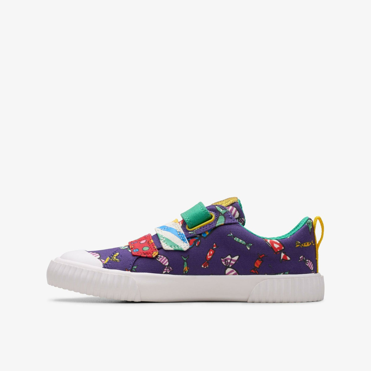 Clarks Roald Dahl Charlie & the Chocolate Factory Foxing Mix Kid Purple Canvas