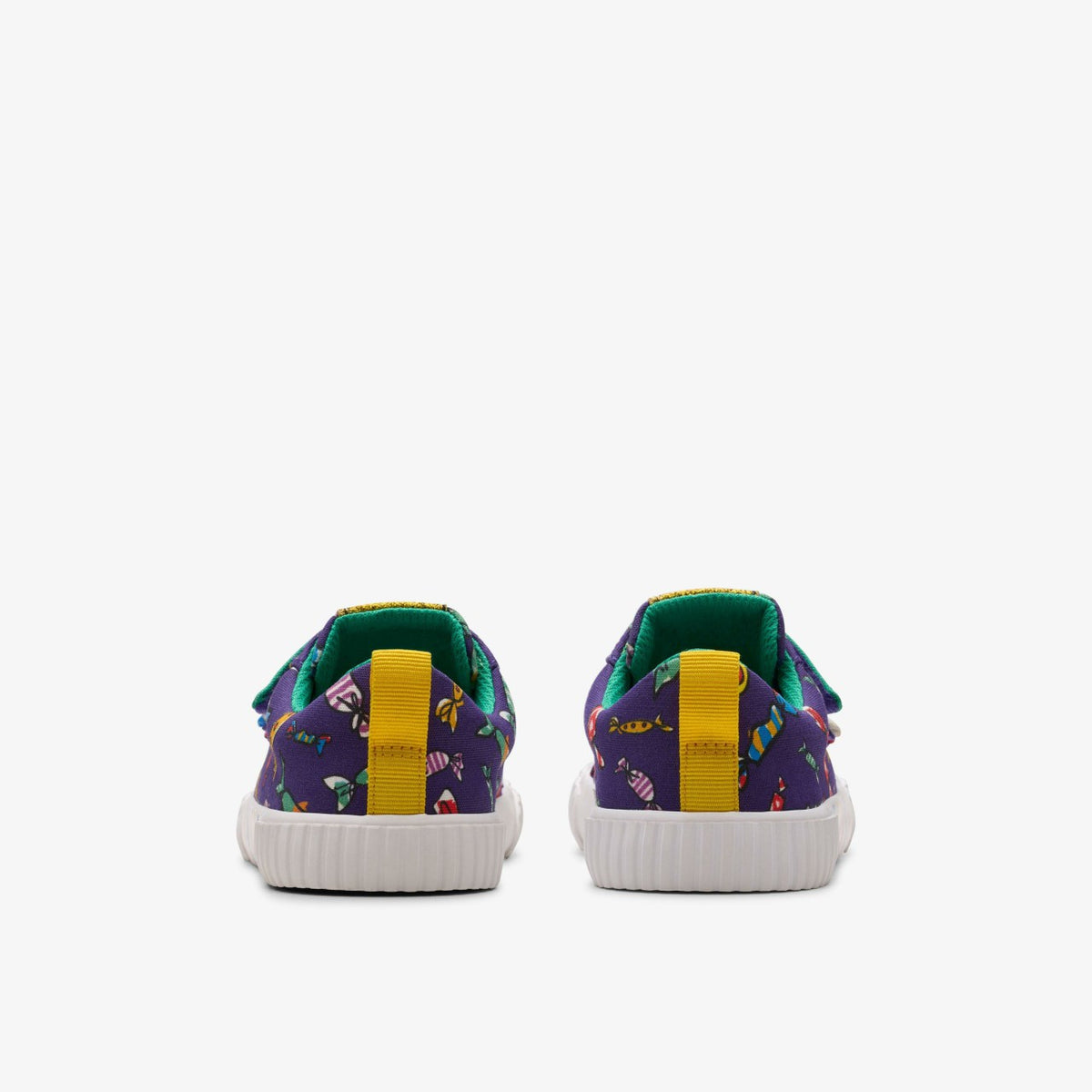 Clarks Roald Dahl Charlie & the Chocolate Factory Foxing Mix Kid Purple Canvas