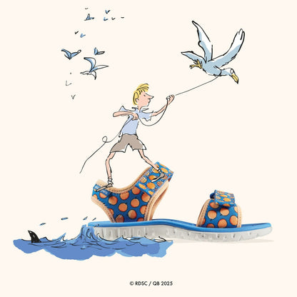 Clarks Roald Dahl James & the Giant Peach Surfing Air Kid Blue