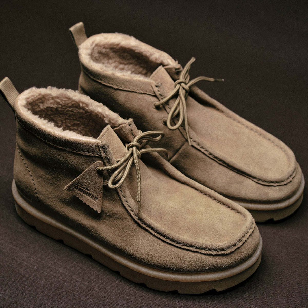 Clarks Meare Walla Boot Dark Sand Warmlined