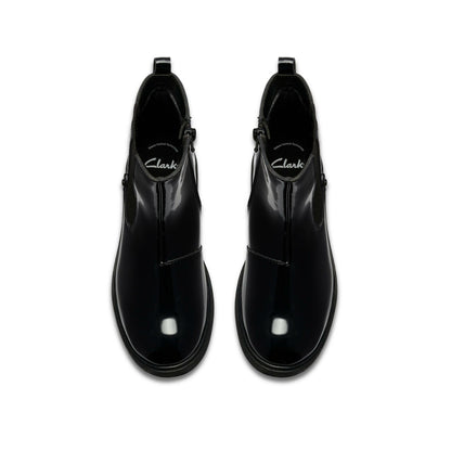 Clarks Astrol Orin Kid Black Patent