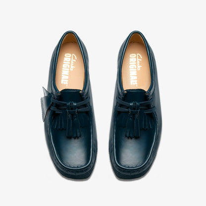Clarks Wallabee Dark Teal Leather