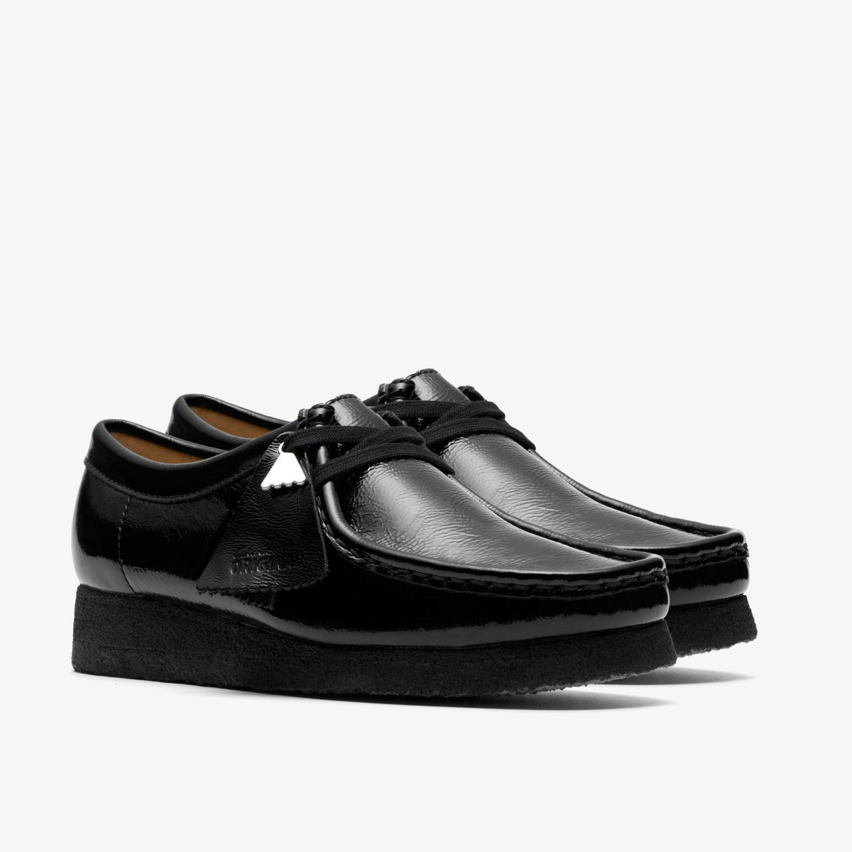 Clarks Wallabee Black Patent
