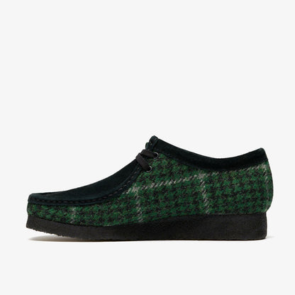Clarks Wallabee Green Tweed Combination