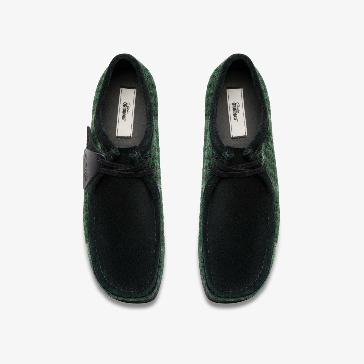 Clarks Wallabee Green Tweed Combination